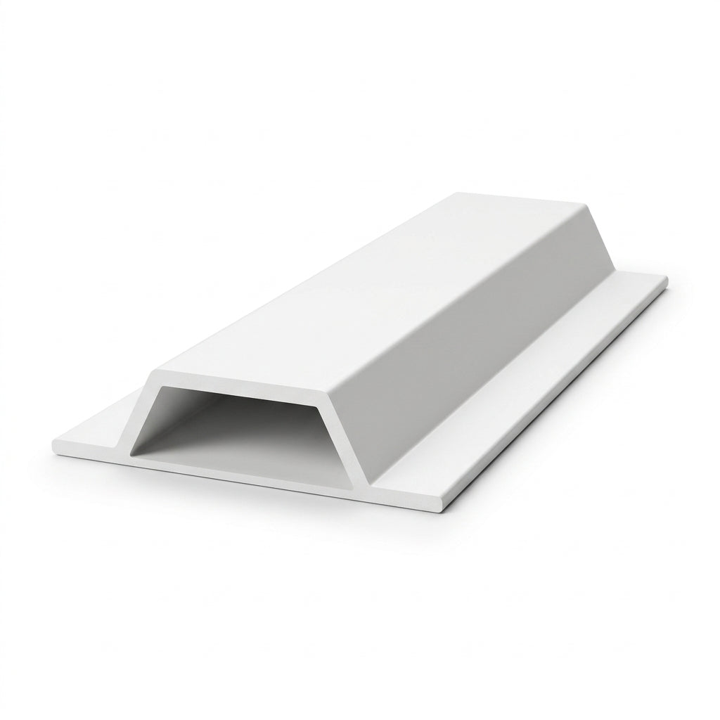 Cable Protection Strip - 38mm White PVC, Pack of 12, 2.44m Each