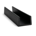 16mm Plastic Clip On Flat Edging Black - Pack of 12, 2.44m Each