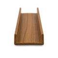 16mm Plastic Clip On Flat Teak - Pack of 12, 2.44m Each