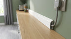 White PVC Cable Protector - Pack of 12, 12.5mm x 2.44m Lengths