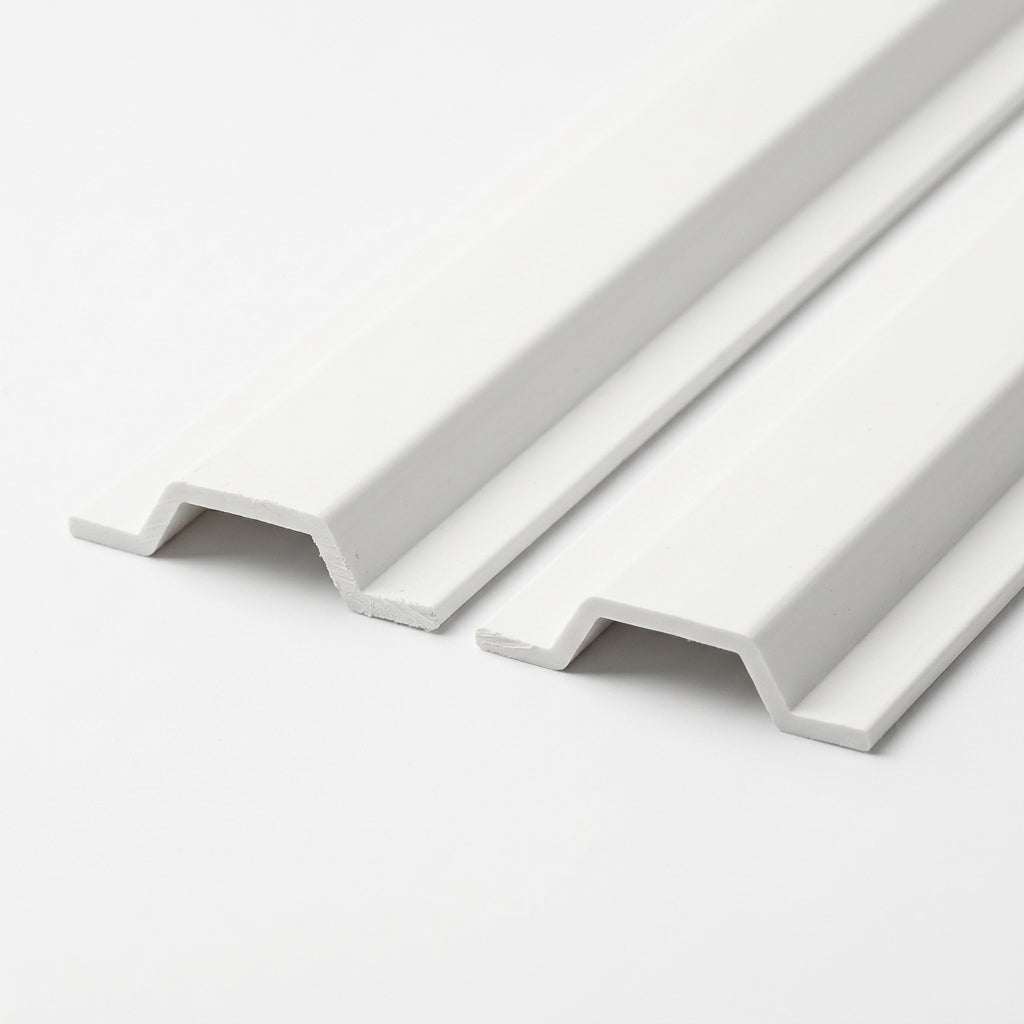 PVC Cable Protector Strips White - Pack of 12, 25mm x 2.44m Each