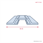 PVC Cable Protector Strips White - Pack of 12, 25mm x 2.44m Each