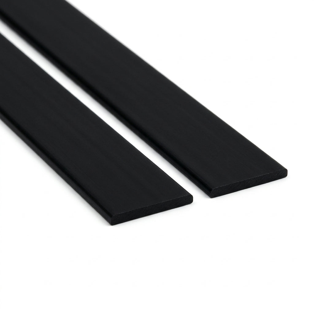 16mm Black Flat Rigid Plastic Edging - 16 x 1.83m Lengths