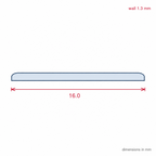 16mm White Rigid Plastic Edging - 16 x 1.83m Lengths