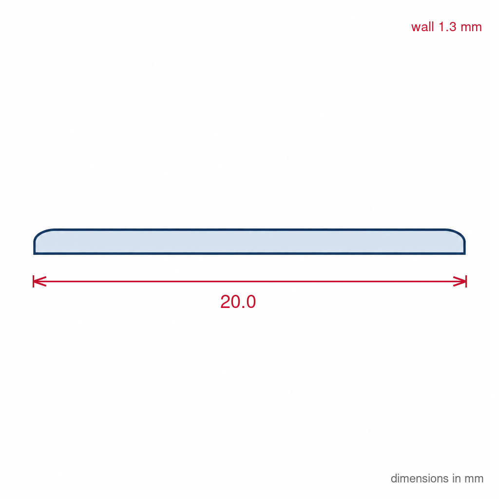 20mm Flat Rigid Plastic Edging Black - 16 x 1.83m Lengths