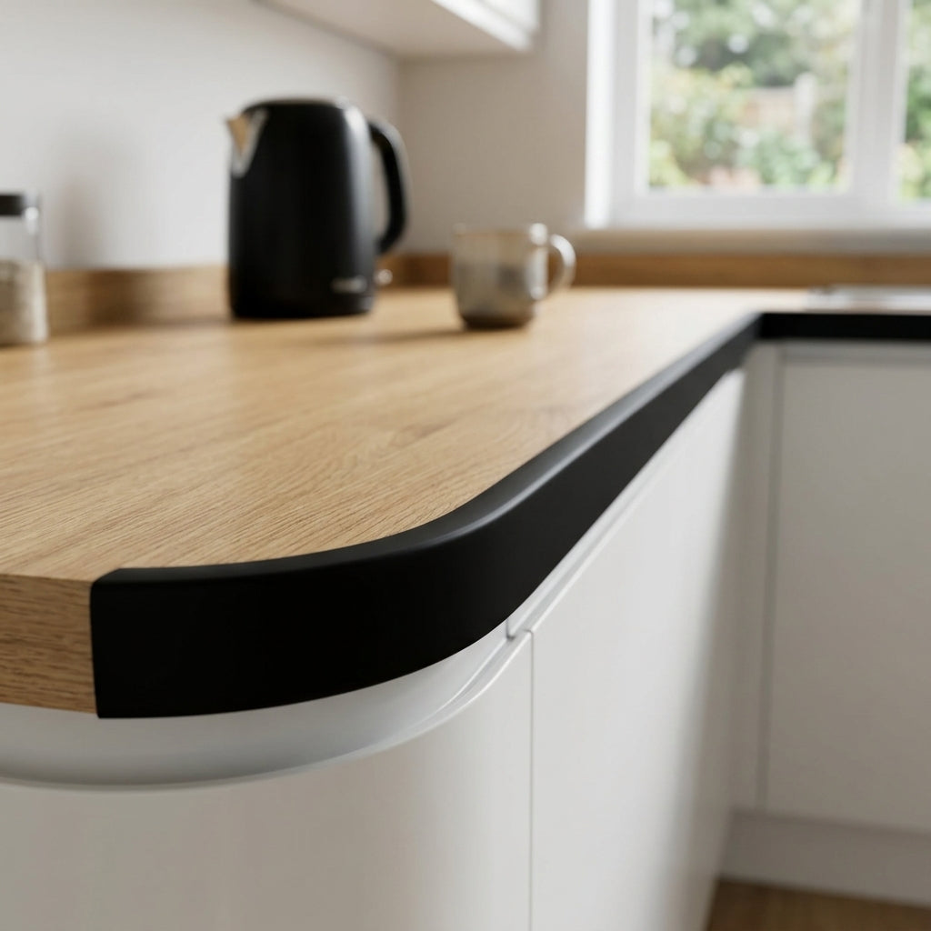 20mm Flat Rigid Plastic Edging Black - 16 x 1.83m Lengths