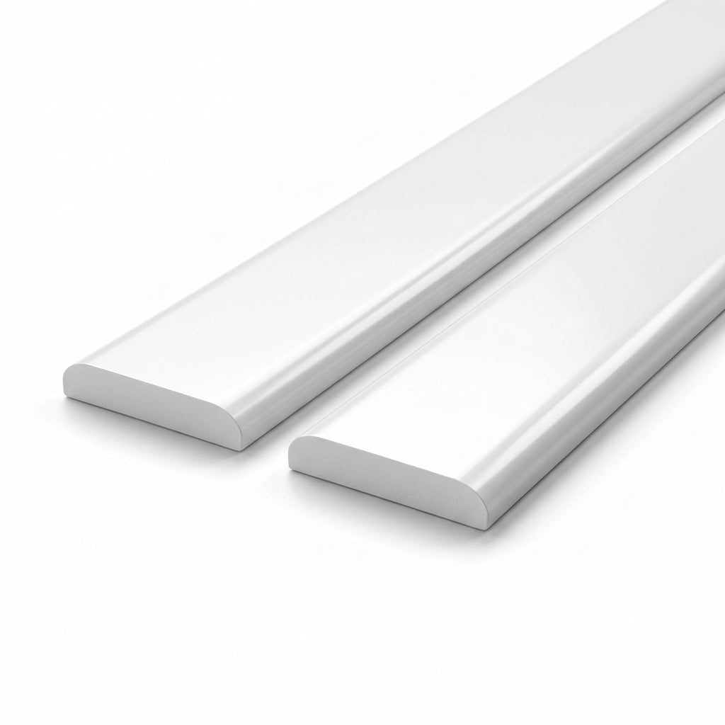 White Rigid PVC Edging Strip - 20mm x 16 x 1.83m Lengths