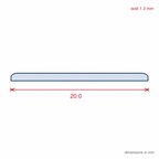 White Rigid PVC Edging Strip - 20mm x 16 x 1.83m Lengths