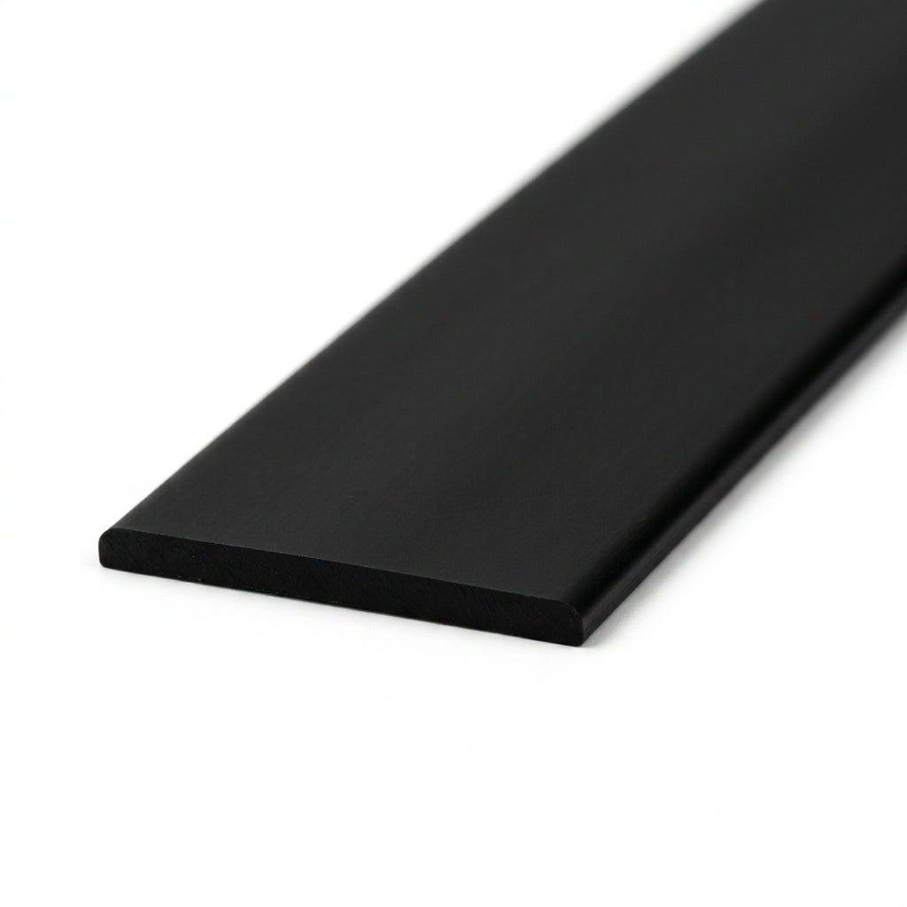 Black Rigid PVC Edging Strip - 25mm Wide, 16 x 1.83m Lengths