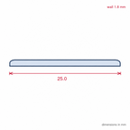 Black Rigid PVC Edging Strip - 25mm Wide, 16 x 1.83m Lengths