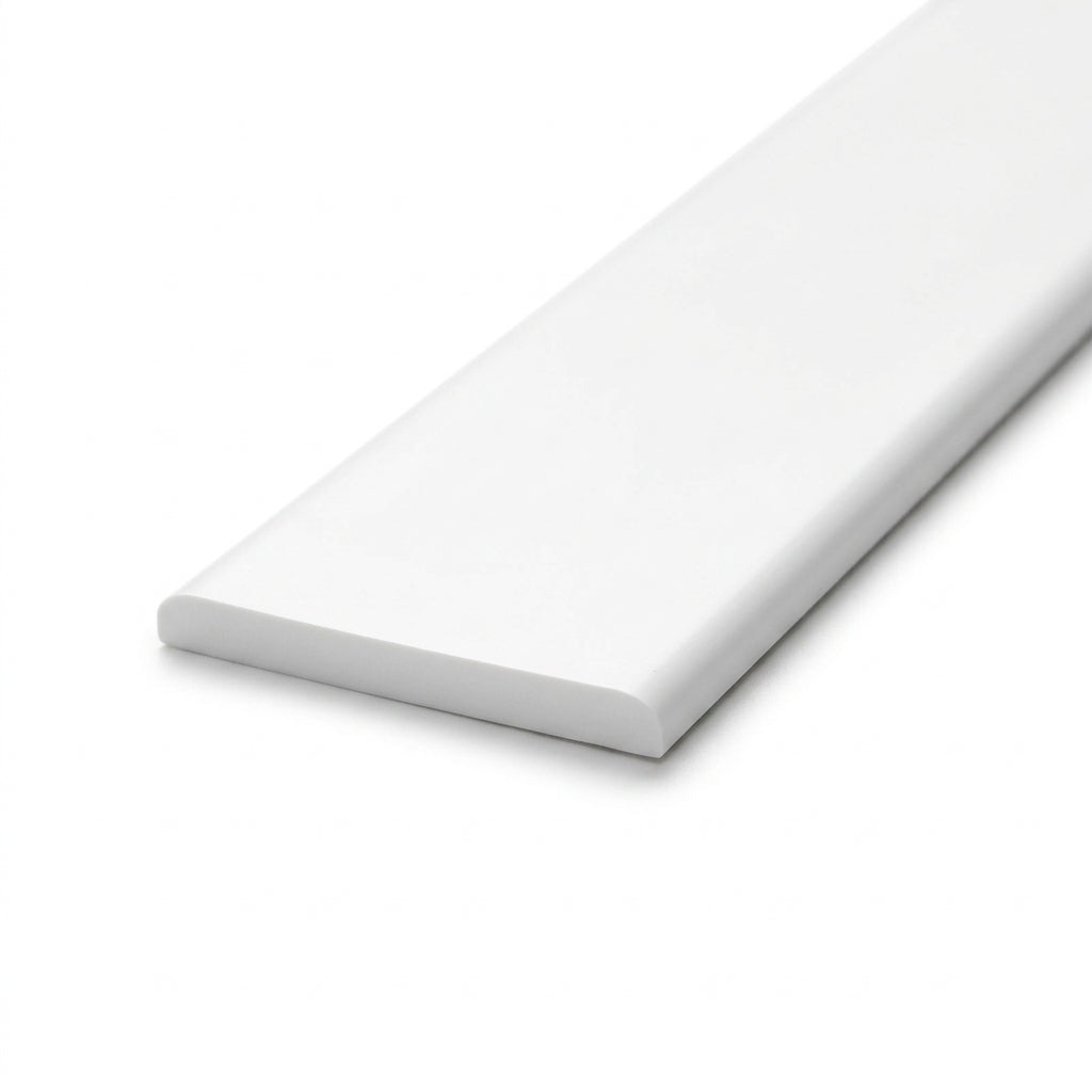 25mm Flat Rigid Plastic Edging White - 16 x 1.83m Lengths