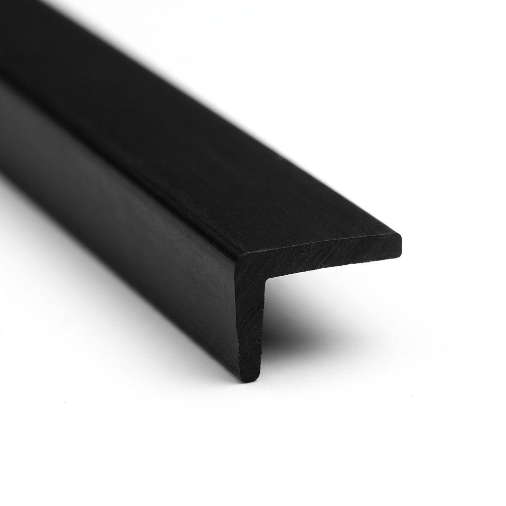 16mm Lipped Plastic Edging Black - 16 x 1.83m Lengths