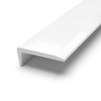 White 25mm Lipped Plastic Edging - Pack of 16, 1.83m Lengths