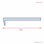White 25mm Lipped Plastic Edging - Pack of 16, 1.83m Lengths