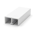 Sliding Wardrobe Door Track - 17.5mm White - 6 x 2.44m Lengths