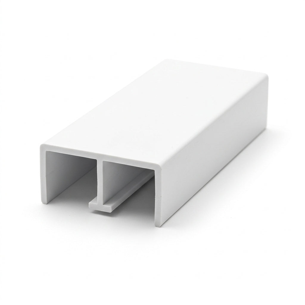 Sliding Wardrobe Door Track - 17.5mm White - 6 x 2.44m Lengths