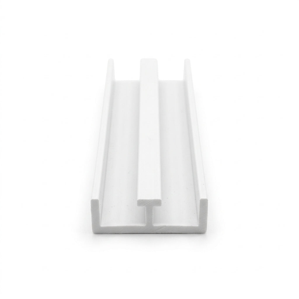 17.5mm Plastic Bottom Track White - 6 x 2.44m Lengths