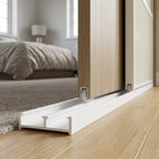 17.5mm Plastic Bottom Track White - 6 x 2.44m Lengths