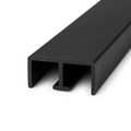 Rigid PVC Sliding Track Black - Pack of 6, 16mm x 2.44m Each