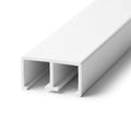 Plastic Top Track White 16mm - Pack of 6, 2.44m Each