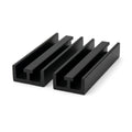 16mm Rigid PVC Black Bottom Track - 6 x 2.44m Lengths for Sliding Doors