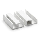 16mm Plastic Bottom Track White - 6 x 2.44m Lengths
