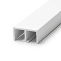 Plastic Double Track T Centre Leg - 12.5mm White - Pack of 12, 2.44m Each