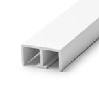 Plastic Double Track T Centre Leg - 12.5mm White - Pack of 12, 2.44m Each