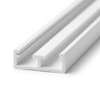 Sliding Door Track - 12.5mm White PVC, Pack of 12 x 2.44m Lengths