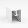 8mm Plastic Double Track with Centre Leg White - 12 x 2.44m Lengths