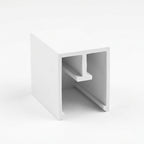 8mm Plastic Double Track with Centre Leg White - 12 x 2.44m Lengths