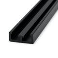 Black Plastic Bottom Rail – 8mm x 12 x 2.44m Lengths