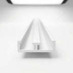 White 8mm Plastic Double Track Centre Leg - 12 x 2.44m Lengths