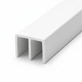White PVC Double Channel Track 6mm - Pack of 12, 2.44m Lengths