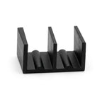 Black PVC Double Channel Track 6mm - Pack of 1, 12 x 2.44m Lengths