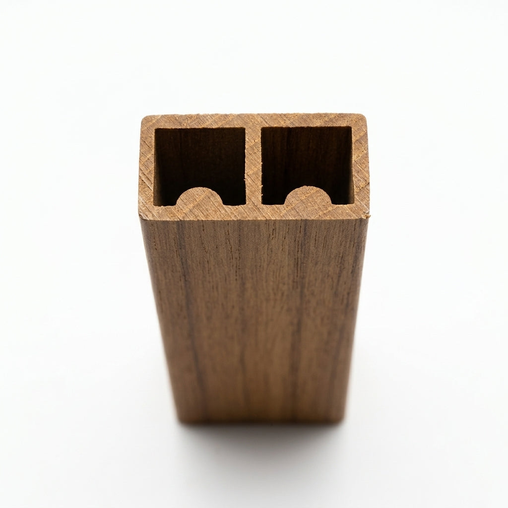 Teak PVC Double Channel Track - 6mm, 12 x 2.44m Lengths