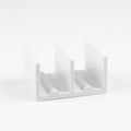 White PVC Double Channel Track - 6mm x 12 x 2.44m Lengths
