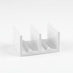 White PVC Double Channel Track - 6mm x 12 x 2.44m Lengths