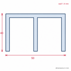 Teak 4mm PVC Double Channel Track - Pack of 1, 12 x 2.44m Lengths