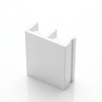 Double Channel Base Track - 4mm White PVC - 12 x 2.44m Lengths
