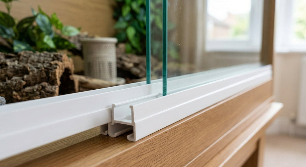 Double Channel Base Track - 4mm White PVC - 12 x 2.44m Lengths