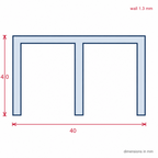 3.5mm Plastic Double Channel Top Track White - 12 x 2.44m Lengths