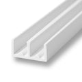 Double Channel PVC Track - White 3.5mm, 12 x 2.44m Lengths