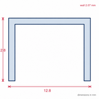 12.5mm Plastic Single Sliding Track Black - Pack of 12, 2.44m Each