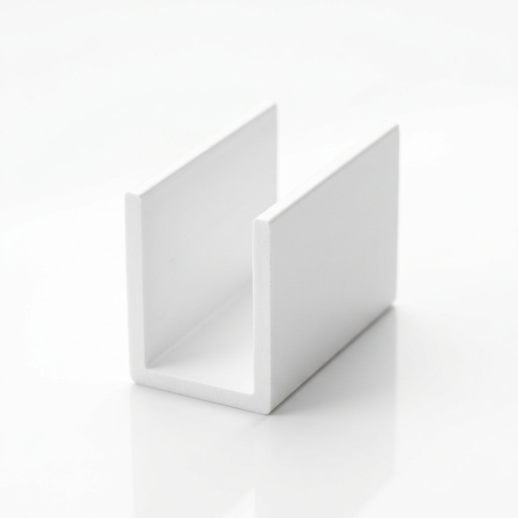 Plastic Single Sliding Track White - 12.5mm x 12 x 2.44m Lengths