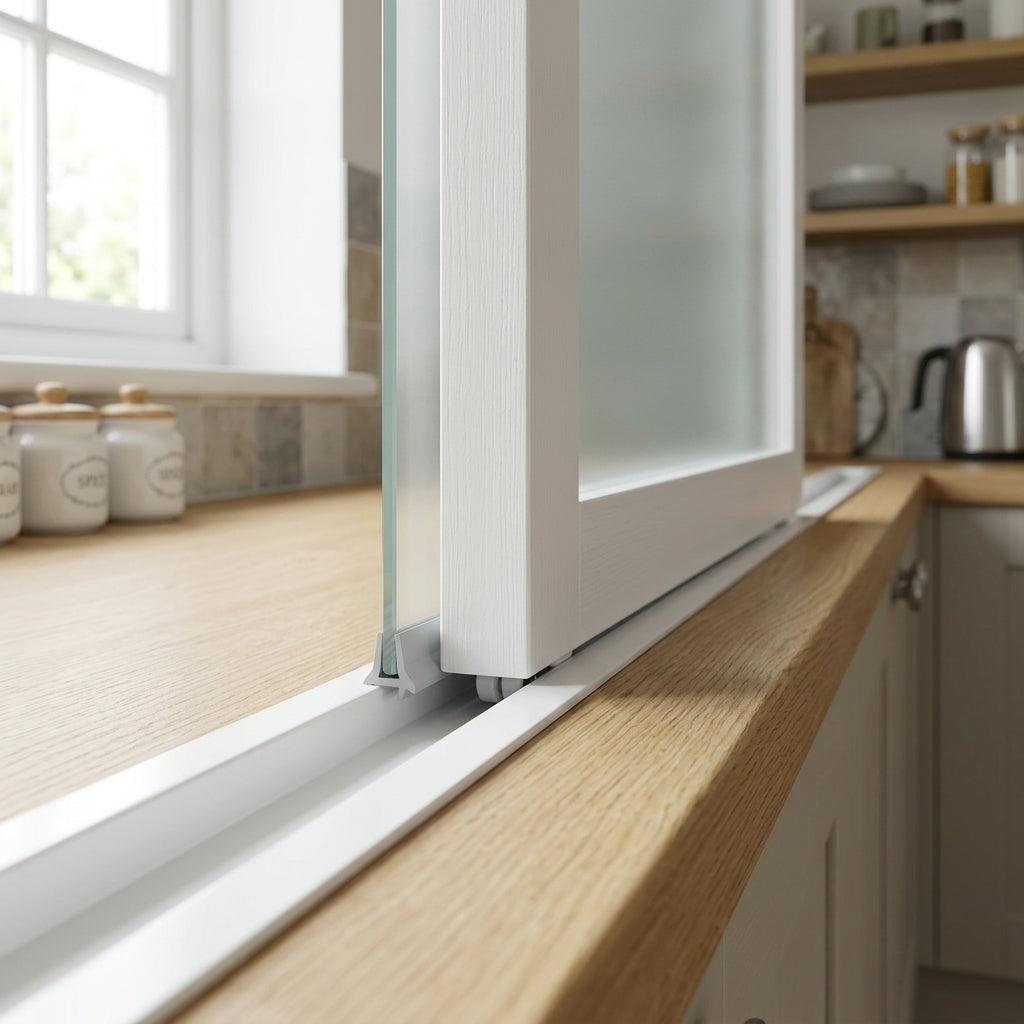 12.5mm Plastic Bottom Track White - 12 x 2.44m Lengths