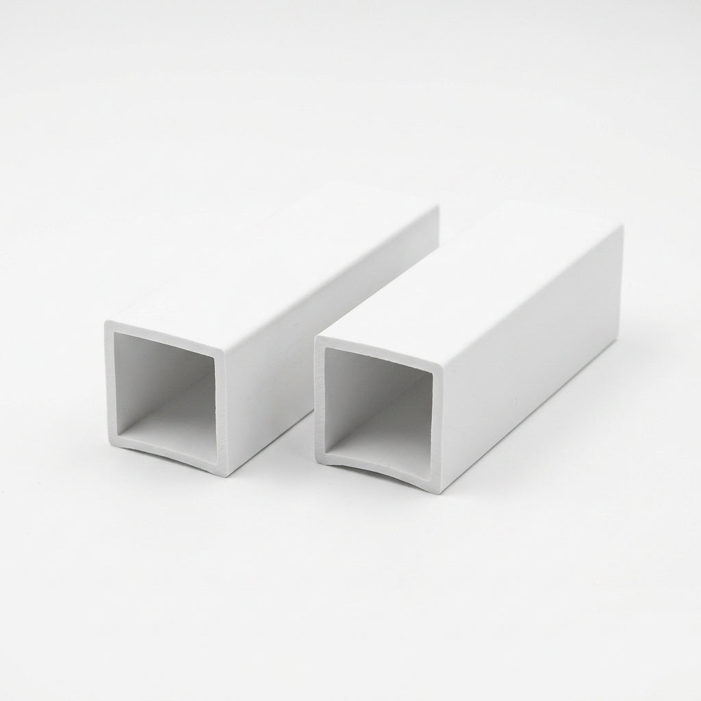 White 17.5mm Rigid PVC Single Sliding Track - Pack of 12, 2.44m Each