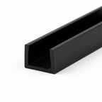 Sliding Track - 17.5mm Black PVC, Pack of 12, 2.44m Each