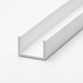 White Rigid PVC Single Sliding Track - 17.5mm, Pack of 12, 2.44m Each