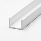 White Rigid PVC Single Sliding Track - 17.5mm, Pack of 12, 2.44m Each